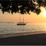 Sonnenuntergang an der Strandpromenade in Zadar