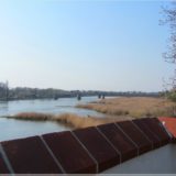 Blick von der Festung Küstrin zur Oder nach Norden