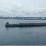 Cherbourg Hafen in Sicht