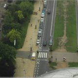 Blick aus dem Atomium