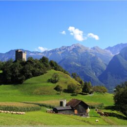 Ruine Wartau, St. Gallen, Schweiz