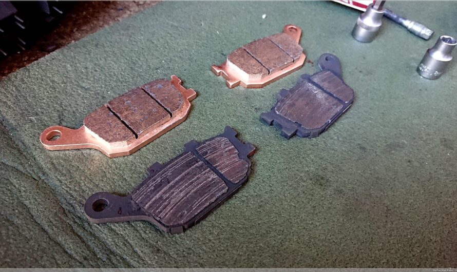 gewechselt: hintere Bremsbeläge an der Honda Africa Twin CRF1000L