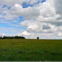 Blick übers flache Land