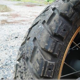 abgefahrener Hinterradreifen
