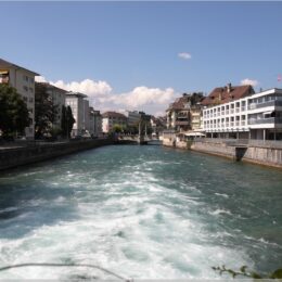 Blick nach Thun von der oberen Schleuse