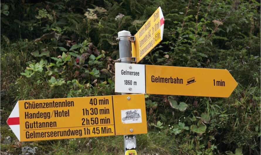 steil empor und senkrecht den Berg hinauf