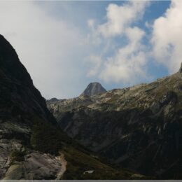 Blick in die Berge von der Gelmerbahn
