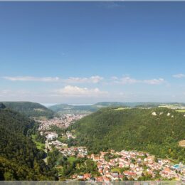 Panoramablick vom Schloss Lichtenstein