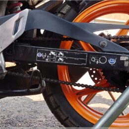 Hinterradschwinge vorher