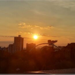 Abendsonne über Glasgow