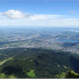 Blick nach Luzern vom Pilatus