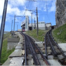 Weiche der Pilatus-Bahn