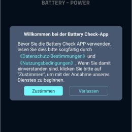 Battery Guard App erster Start