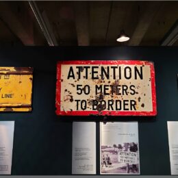 Grenzschilder, Korea und Deutschland