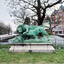 Löwe und Löwin, Auguste-Nicolas Cain