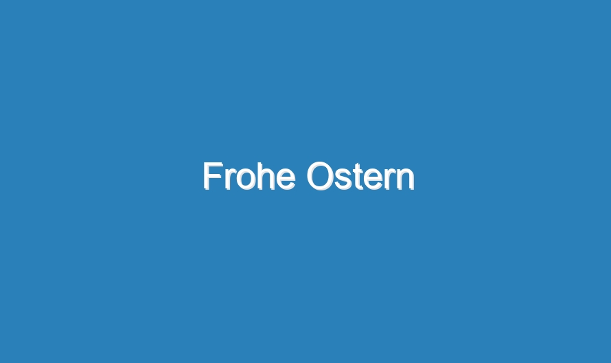 Frohe Ostern