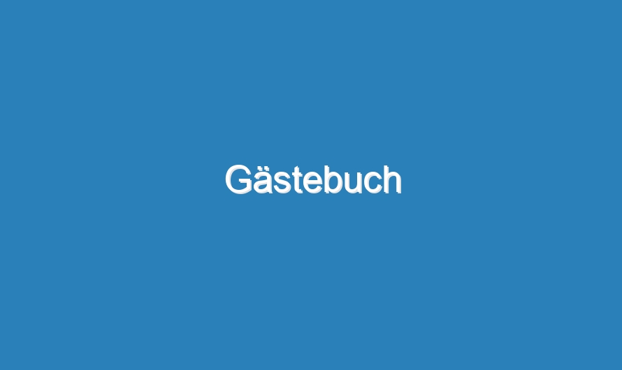 Gästebuch