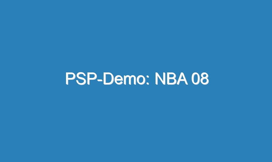 PSP-Demo: NBA 08