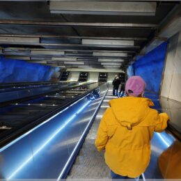 Rolltreppe zur Tunnelbana
