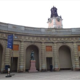 Stockholmer Schloss mit Nikolaikirche