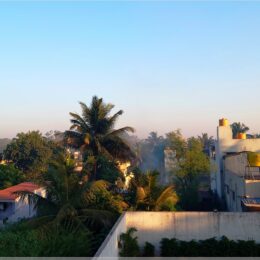 Morgendlicher Blick aus dem Hotel