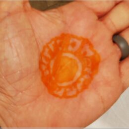 Nach einigen Stunden die Schicht entfernt