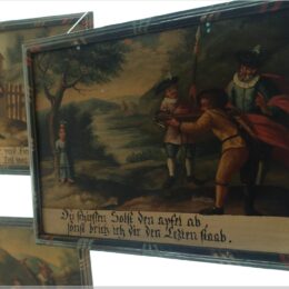 Diverse kleine Gemälde zu Wilhelm Tell