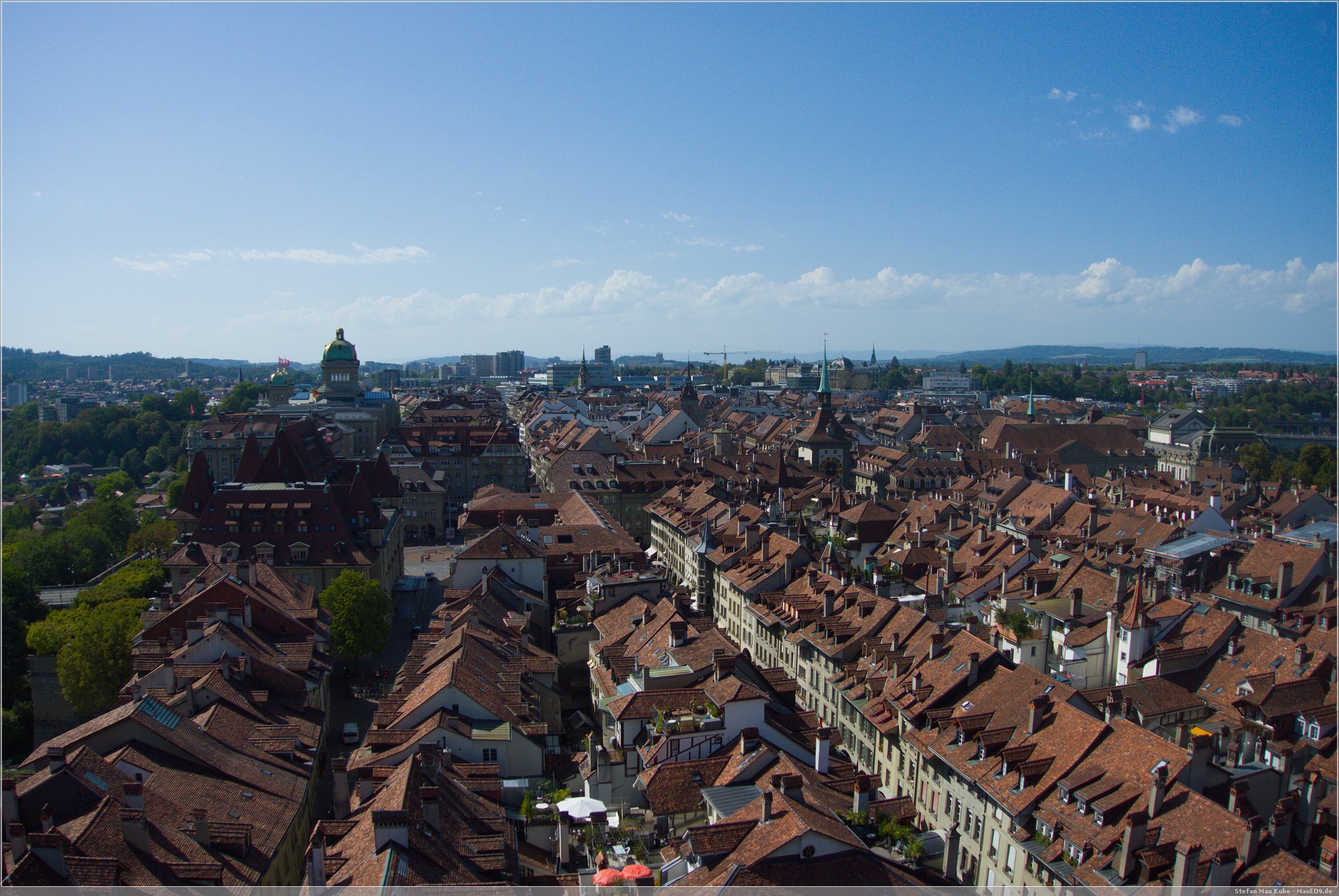 Blick vom Berner Münster über Bern.